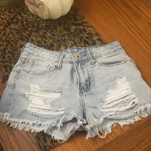 Distressed Jean shorts